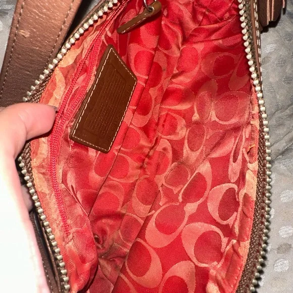 Coach Brown Leather Baguette Bag - Picture 5 of 7